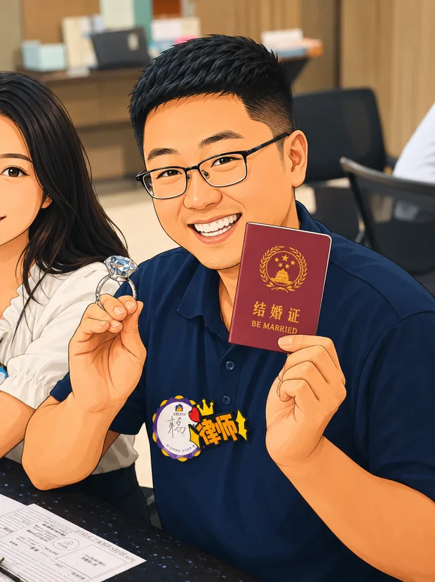 推演现场：领到结婚证